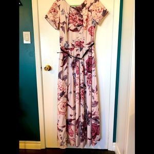 Custom maxi dress - floral pattern